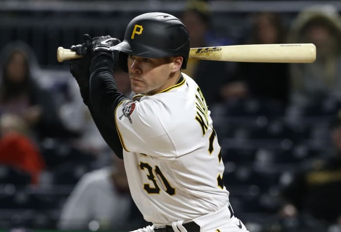 SF Giants catcher Andrew Knapp during his time with the Pirates. (2022)